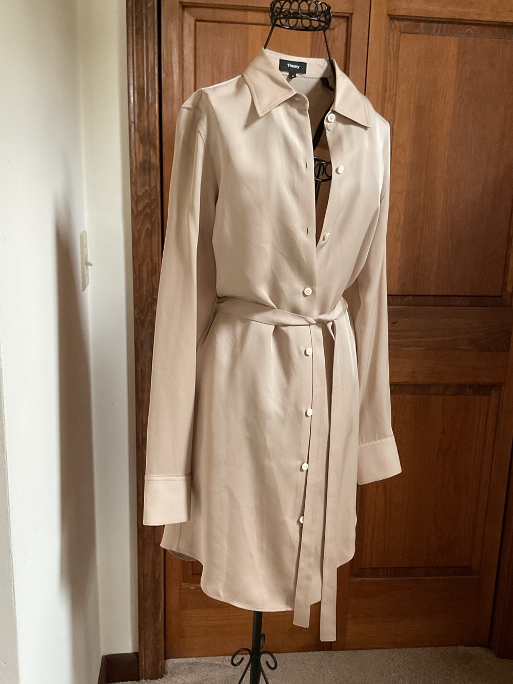 Theory silk shirt dress, Petite - Picture 9 of 10